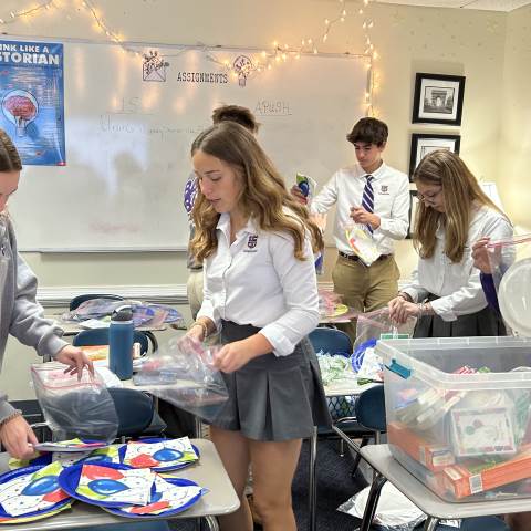 Private Boarding High School | Georgia Boarding Schools | Upper School Students Work with Brighter Birthdays