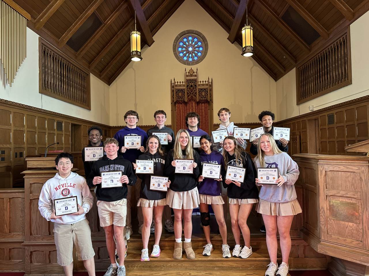 Student-athletes recognized at Winter Sports Assembly