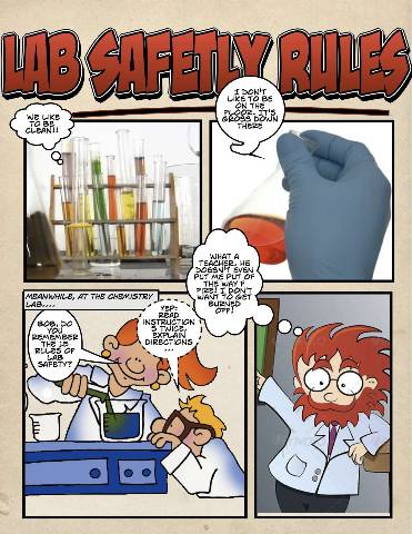 laboratory safety cartoon