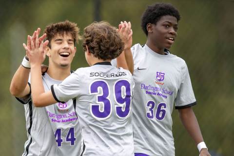 Soccer Boarding Schools | Private High Schools in Georgia | Boys Varsity Soccer Players Celebrating