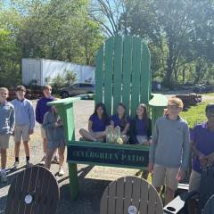 8th Grade Capstone Visits Evergreen Patio