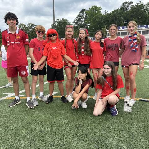 Boarding Schools in Georgia | Private Day School | Red Team at Middle School Field Day