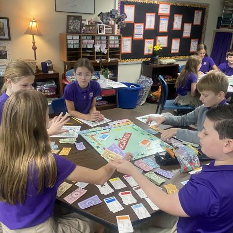 Private Elementary School | Georgia Private Schools | 5th Grade End-of-Year Monopoly Tournament