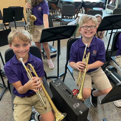 Boarding Schools in Georgia | Private Day School | 4th Grade Band & Their New Instruments