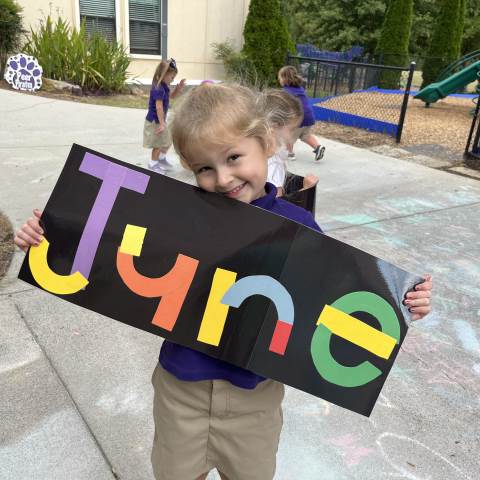 Elementary Schools in Georgia | Private Day School | Pre-K Makes Name Banners