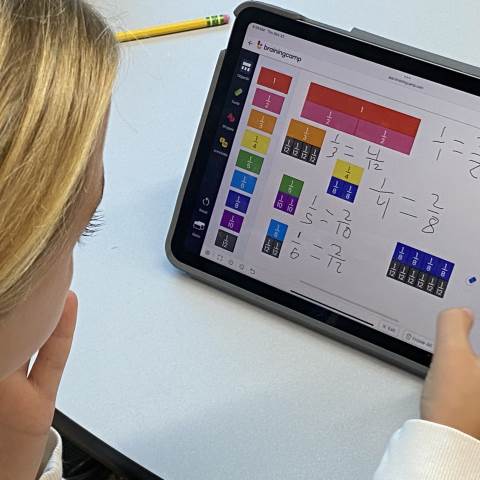 Elementary Schools in Georgia | Private Day School | 4th Grade Fraction Tile Exploration