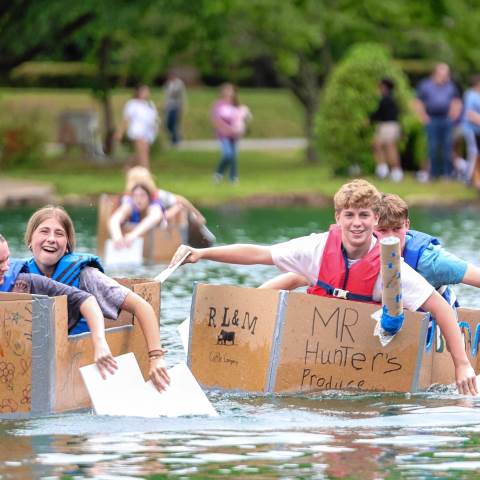 Cardboard boats, real lessons: Darlington students race to finish school year strong